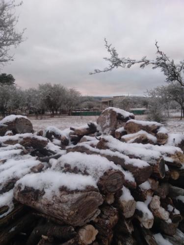 a pile of rocks covered in snow at Casas de Epoca -Limerencia in Charbonier