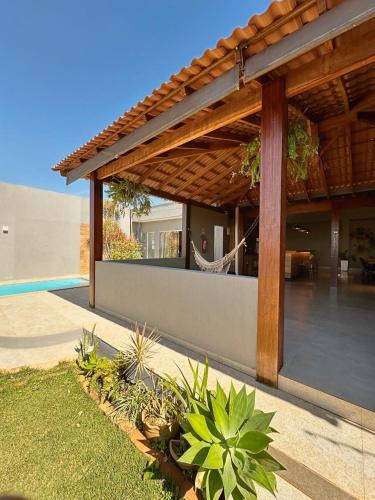 Zahrada ubytování Rancho Palmeira Diversão e Descanso em um Só Lugar