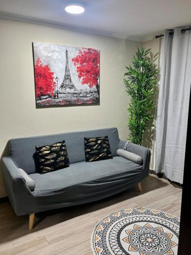 Χώρος καθιστικού στο Apartment with parking