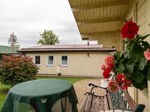 Μπαλκόνι ή βεράντα στο Ferienwohnung mit Kamin in Thale-Friedrichsbrunn