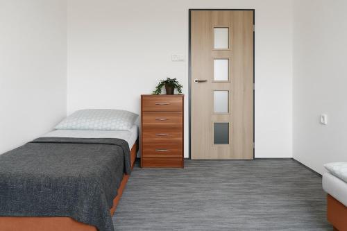 Katil atau katil-katil dalam bilik di Apartmán Kladeruby nad Oslavou - celý byt nebo jednotlivé pokoje