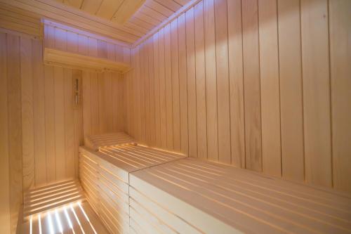 a sauna with two bunk beds in it at Hotel Spa Olive in Mostar