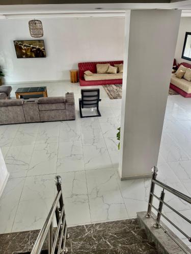 Χώρος καθιστικού στο Villa oued cherrat bouznika 3 bedrooms