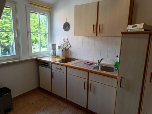 Η κουζίνα ή μικρή κουζίνα στο Ferienwohnung Bisch