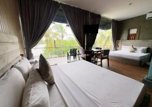 Ένα ή περισσότερα κρεβάτια σε δωμάτιο στο Diyakawa Boutique Hotel