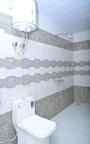 a bathroom with a toilet and a sink at Neha Homestay in Shimla