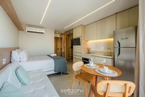 Dapur atau dapur kecil di Acomode-se com estilo e praticidade em Salvador – LIV