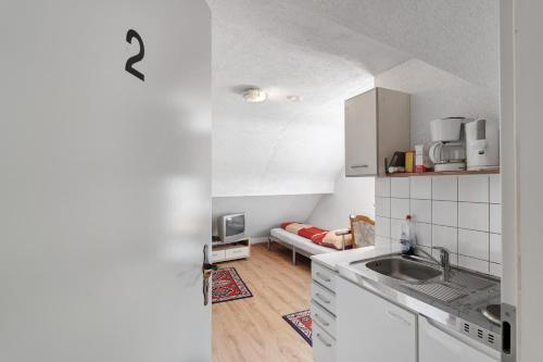 Η κουζίνα ή μικρή κουζίνα στο Gästehaus 22