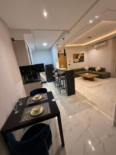 Kuchyň nebo kuchyňský kout v ubytování Appartement A43