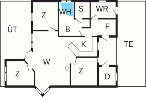 a block diagram of a house at Lakeview Retreat with Spa - By Traum Ferienwohnungen in Ansager