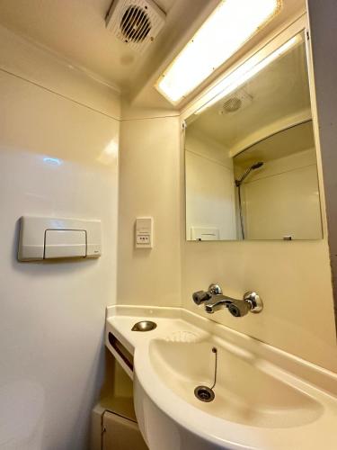 a bathroom with a sink and a mirror at Magic Stay Rooms in London