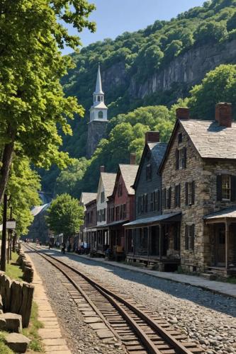 an empty street in an old town with a church at Cozy Stay 2min to DT Cincinnati & UC Medical Center in Cincinnati