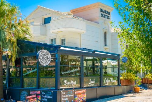 a restaurant in front of a building at Kalkan Suite 103 in Kalkan