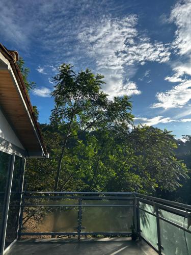 a view of the sky from the balcony of a house at Entre Nubes in Nocaima