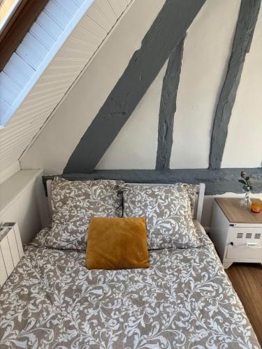 Katil atau katil-katil dalam bilik di L'Adresse - Charmant Duplex au coeur de Rouen