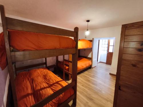 Una cama o camas en una habitación de Flying Dog Hostel Cusco