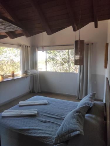 Katil atau katil-katil dalam bilik di Pousada Quinta dos Quintais - Chapada dos Guimarães/MT