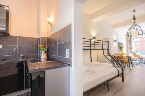 Postel nebo postele na pokoji v ubytování Stylische Unterkunft in Essen in Nähe von Messe und City