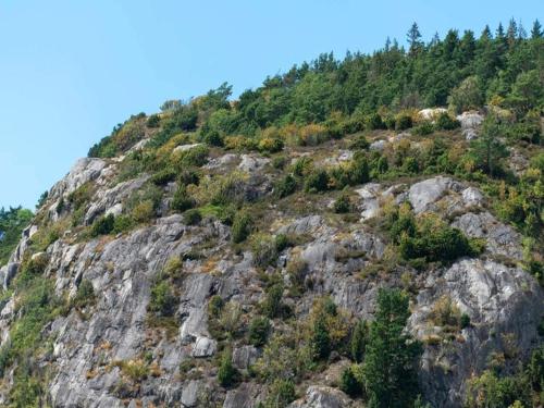 a rocky mountain with trees on it at 2 person holiday home in kode-By Traum in Kode