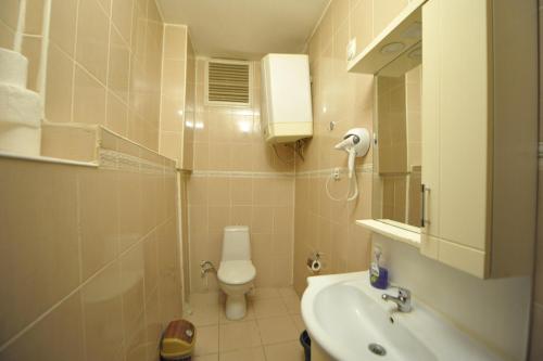 マルディンにあるMardin Apart Otelのトイレと洗面台のある小さなバスルーム
