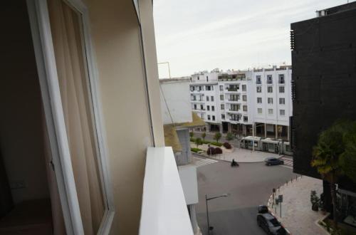 a view of a city from a window of a building at Rabat Easy Access in Rabat