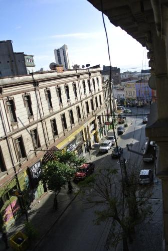 a view of a city street with buildings and cars at Huge Best Location Appartment, 6 Bedrooms, 2 Baths in Valparaíso