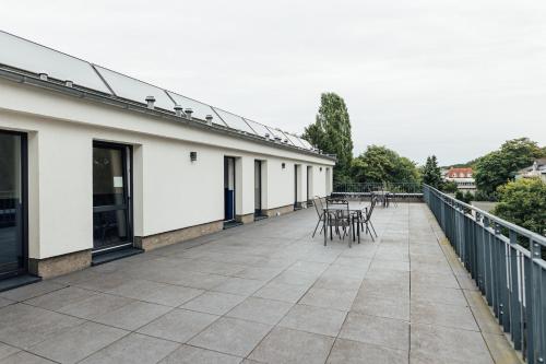 Μπαλκόνι ή βεράντα στο MYKY Aparthotel Harburg - Free Parking
