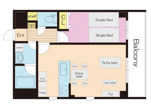 a floor plan of a house at ゼクス中浜 in Osaka