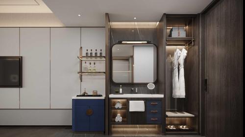 Η κουζίνα ή μικρή κουζίνα στο TRYP by Wyndham Vientiane Central万象爵怡温德姆酒店