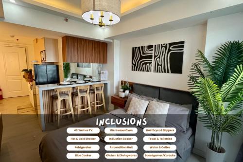 Η κουζίνα ή μικρή κουζίνα στο Studio for Couples with Mt Arayat View with Netflix, Karaoke & Boardgames