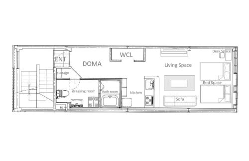 a drawing of a floor plan of a house at uchimachi201 しげの里リノベーション52平方メートルJR高松駅14分ことでん片原町駅3分土足OK in Takamatsu