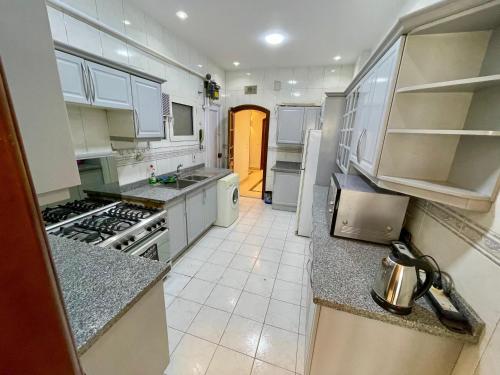 Η κουζίνα ή μικρή κουζίνα στο Luxury apartment Nile view