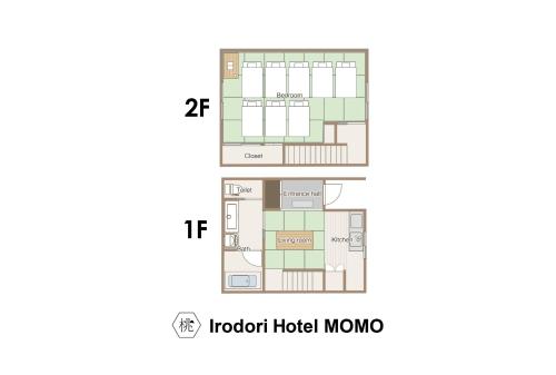 a floor plan of the incident hotel monongahela at Irodori Hotel MOMO in Fukuoka