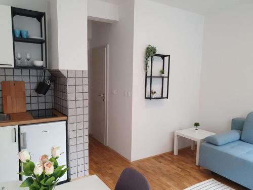 O bucătărie sau chicinetă la Sweet Vibes Studio at Šiška district, with Parking