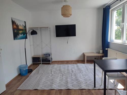 Un televizor și/sau centru de divertisment la Monteurwohnung Gera - L8 Street