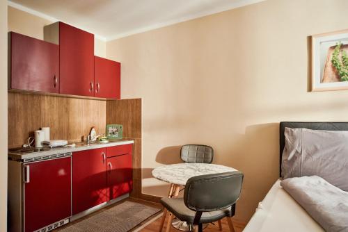 Kuchyň nebo kuchyňský kout v ubytování Silent Apartments near Vienna
