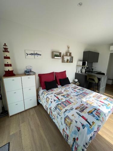 Postel nebo postele na pokoji v ubytování Gîte les Hirondelles