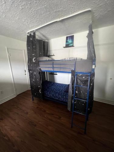 a bedroom with a bunk bed in a room at Drip Star Life Hostel Miami in Parkway Regional Medical Center Heliport