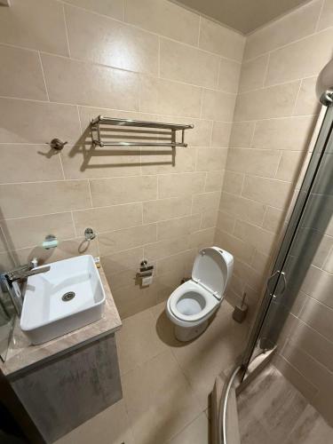 Ένα μπάνιο στο Apartment MGZAVREBI