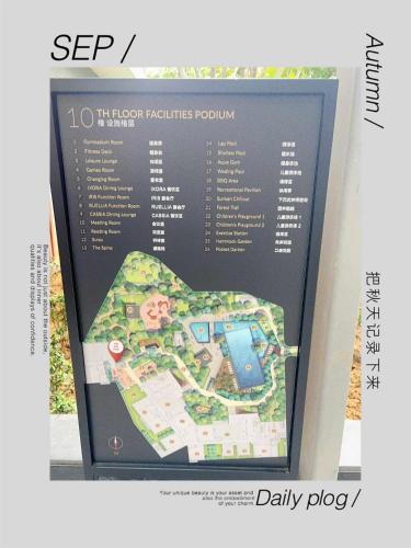 a map of the delhi pavilions room at Agile TRX Luxury Condo in Bukit Bintang in Kuala Lumpur