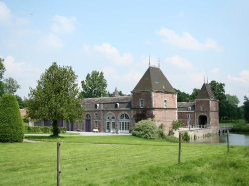 an old brick house with a large yard at Elegant Castle Stay, Havelange in Barvaux-Condroz