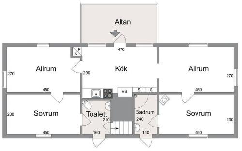 a floor plan of a house at Stora lönn in Falkenberg