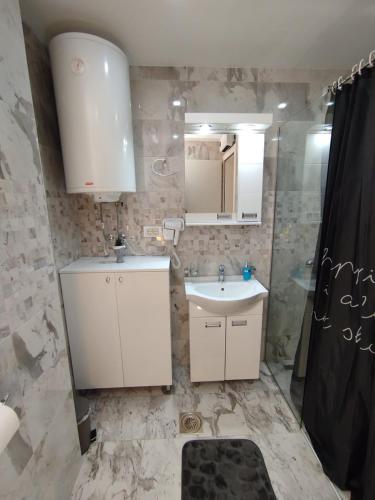 Koupelna v ubytování Apartman Gold