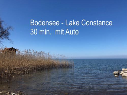 a view of a body of water with the words residence lake conference min mi at Appenzellerland, 2 Zimmer Ferienwohnung mit Aussicht in Haslen