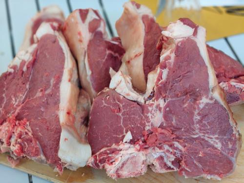 a pile of meat sitting on a cutting board at Locanda di Bivigliano in Bivigliano