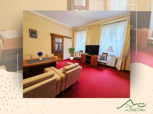 TV a/nebo společenská místnost v ubytování Hotel Dom na Białej Dolinie