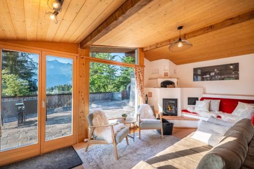 Un lugar para sentarse en Waldhaus Laax