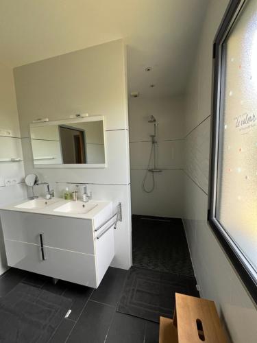 Ένα μπάνιο στο Villa 2-10 pers repos et calme piscine jacuzzi Amboise