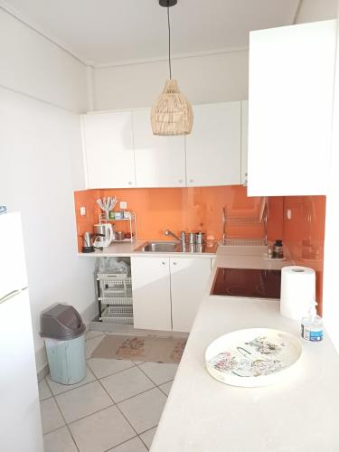 Flat with garden near sea, port and airport