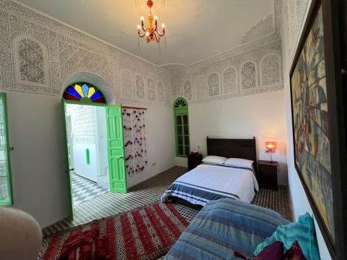 Postel nebo postele na pokoji v ubytování Riad Altura Coliving